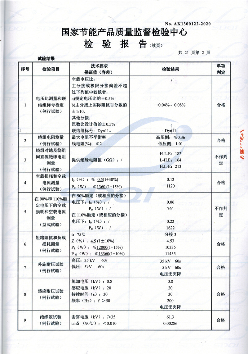 高低压试验报告-S11-1250宣州宣州宣州油浸式变压器-2.jpg